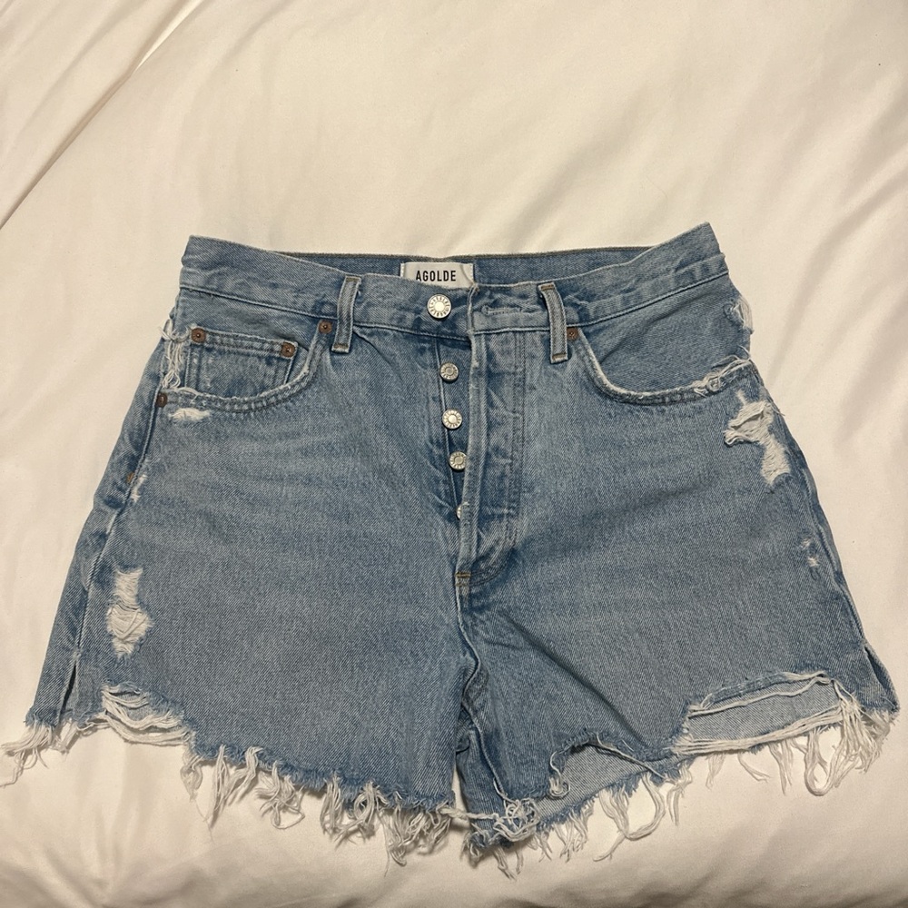 Agolde High Rise Denim Shorts size 28